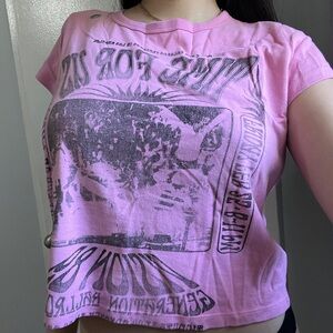 Graphic print baby tee